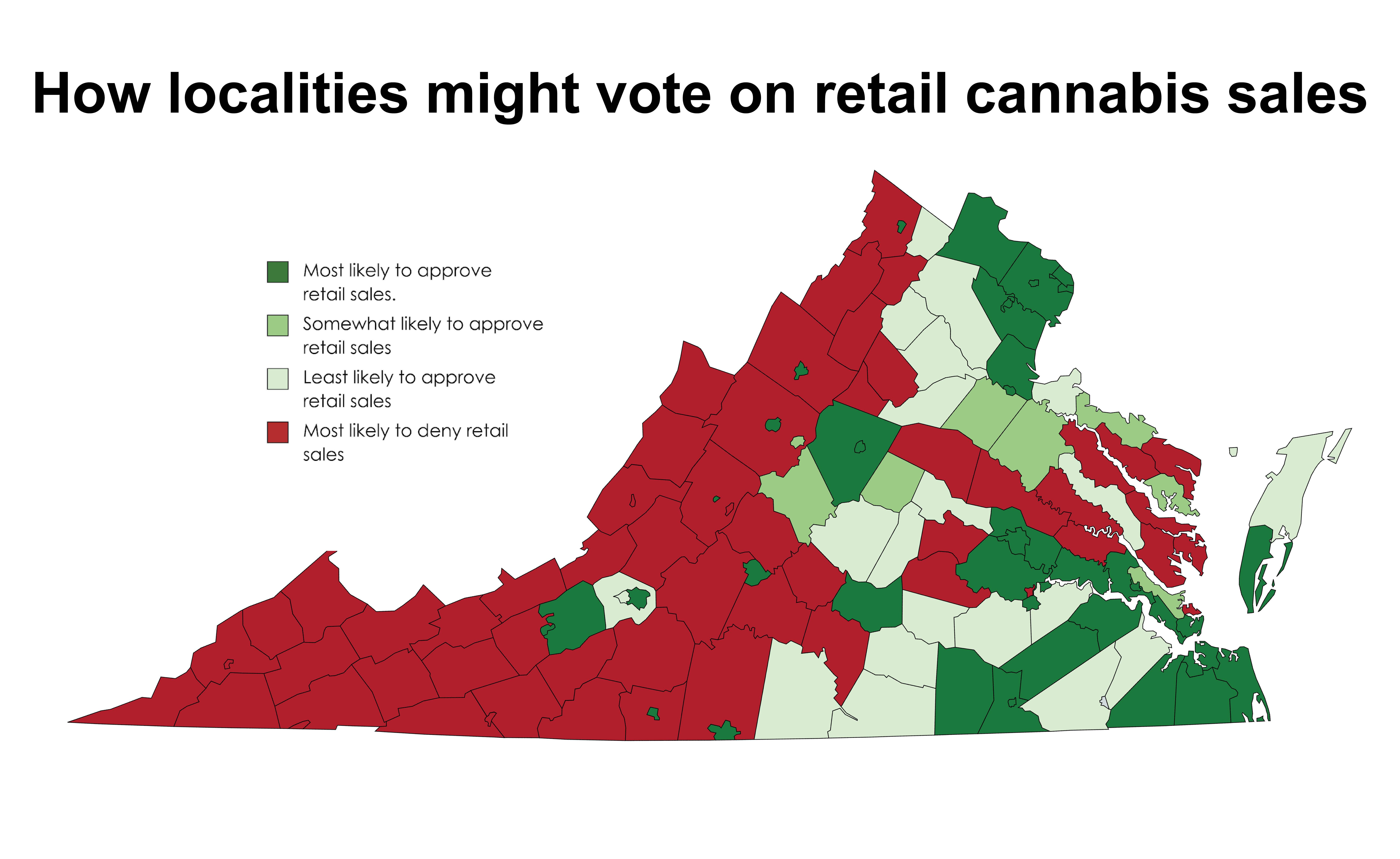 Based on elections in Arkansas and South Dakota, here's how Virginia localities might vote on retail sales.