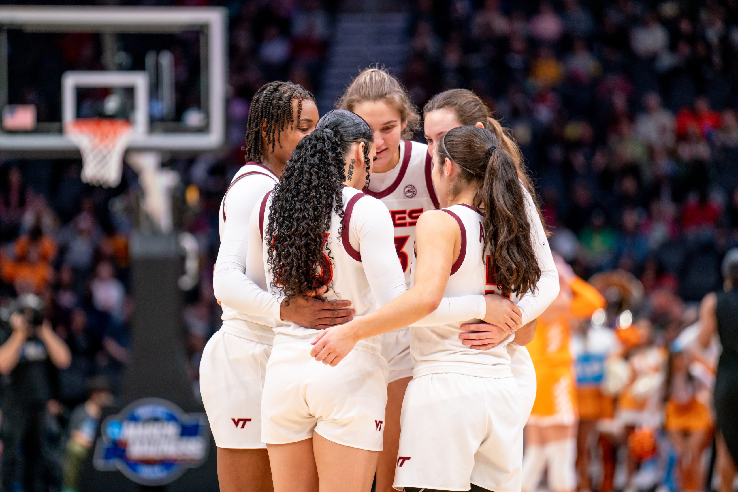 Virginia Tech women's basketball, 2023. Courtesy of Dave Knachel, Virginia Tech.