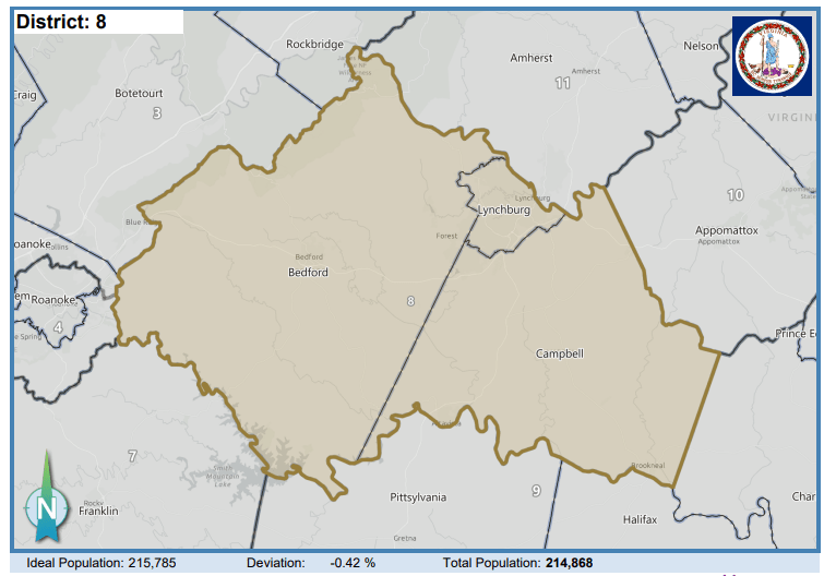 Senate District 8. Courtesy of Supreme Court of Virginia. 