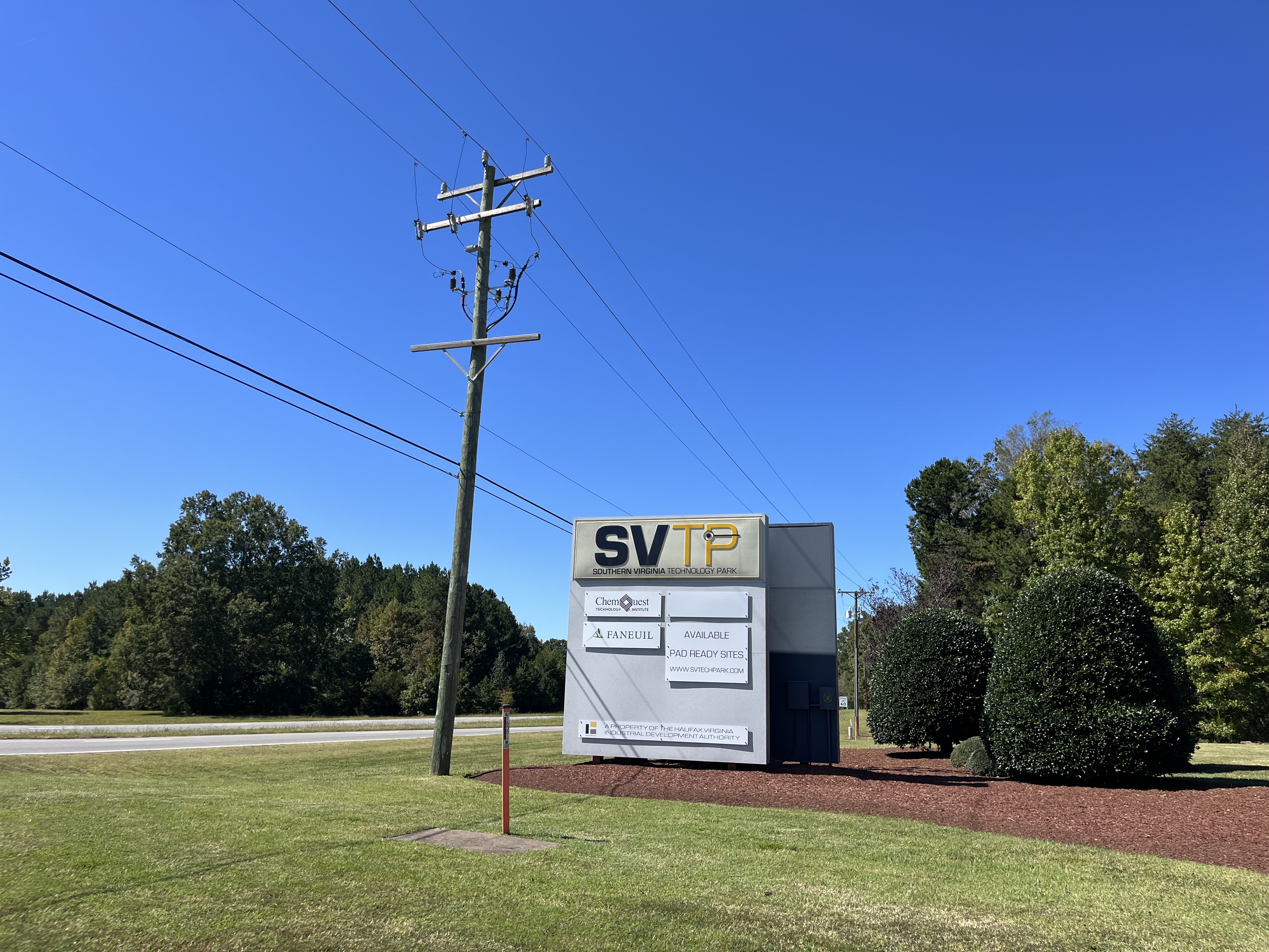 IperionX, the first recycled titanium manufacturer in the U.S. announced in Fall 2022 that it would open a facility in a shell building at the Southern Virginia Technology Park in Halifax County. Photo by Grace Mamon.