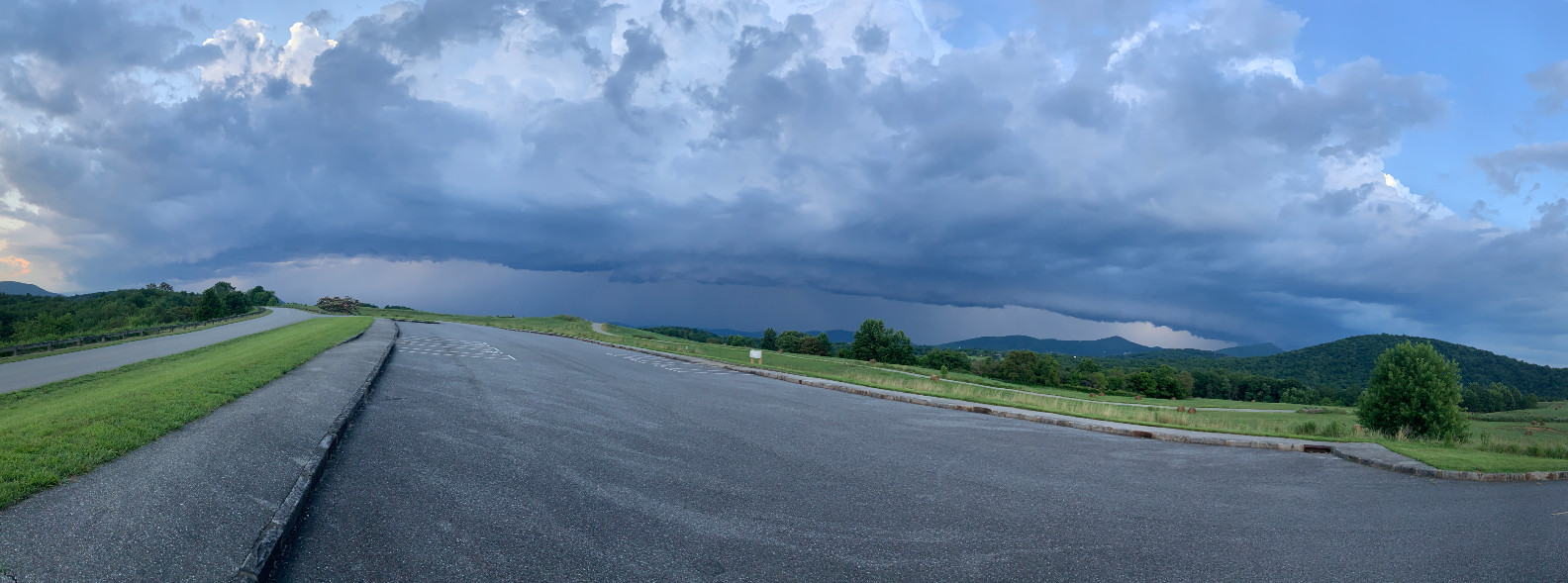 A severe thunderstorm approaches Explore Park in eastern Roanoke County in July 2022. As temperatures warm, the chances of seeing some severe thunderstorms will increase across our region. Photo by Kevin Myatt.