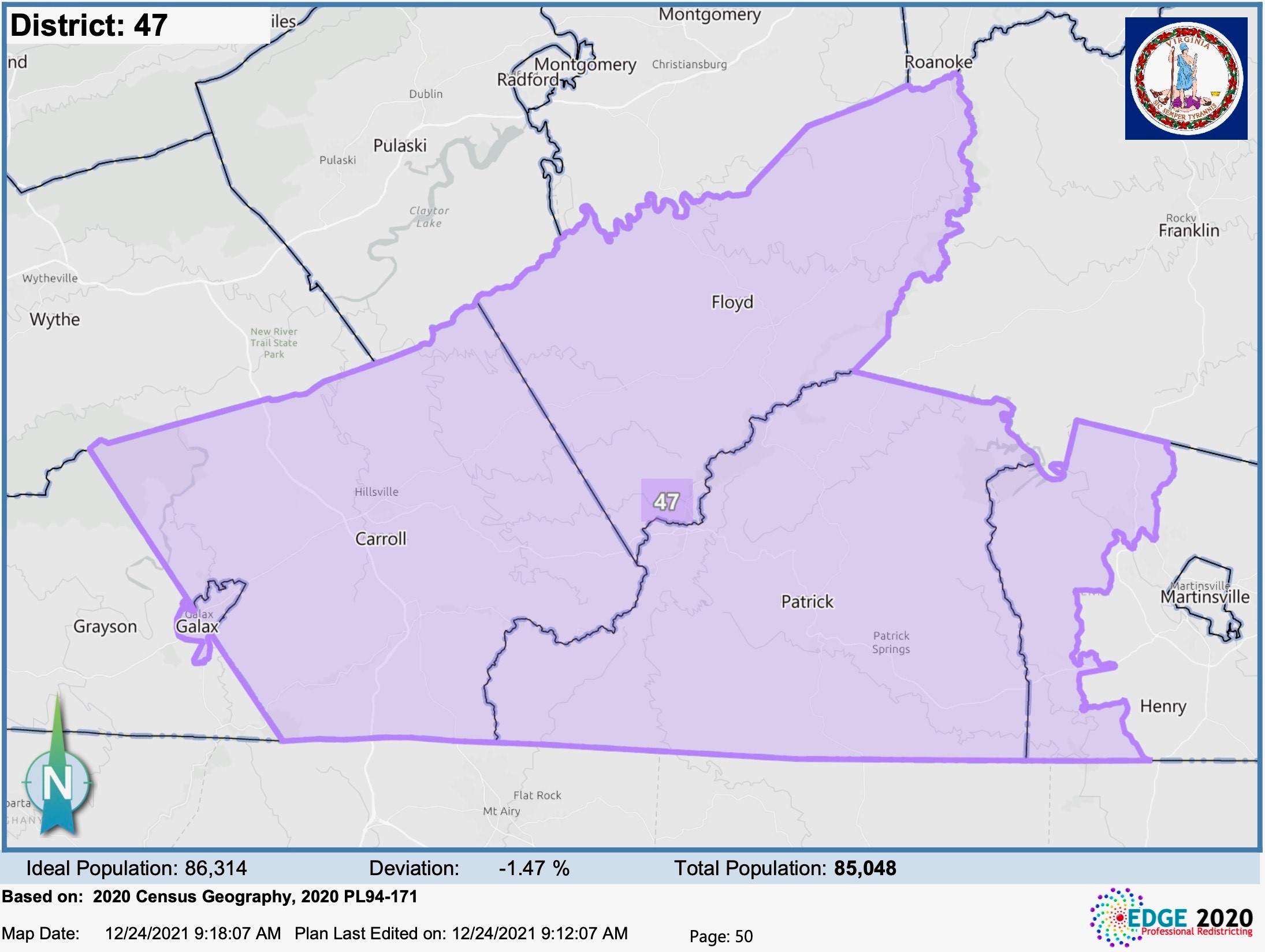 House District 47. Courtesy of Virginia Supreme Court.
