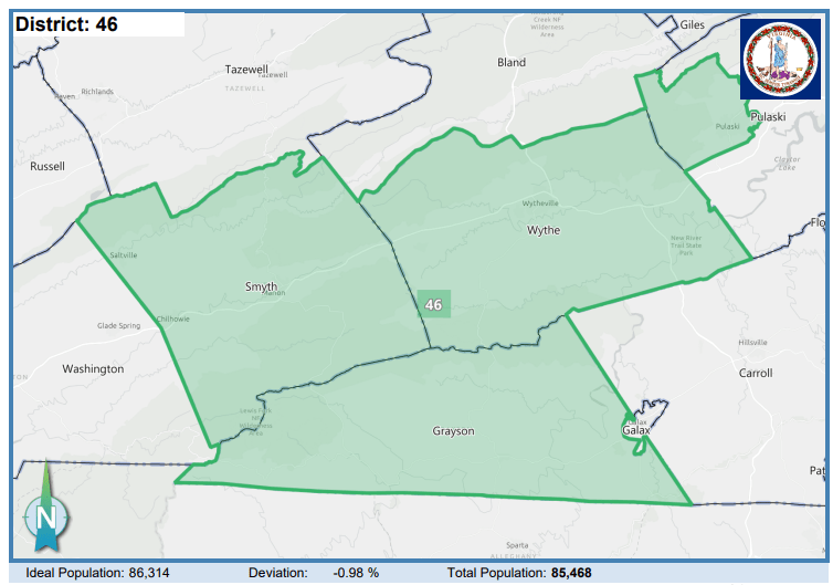House District 46. Courtesy of Virginia Supreme Court.