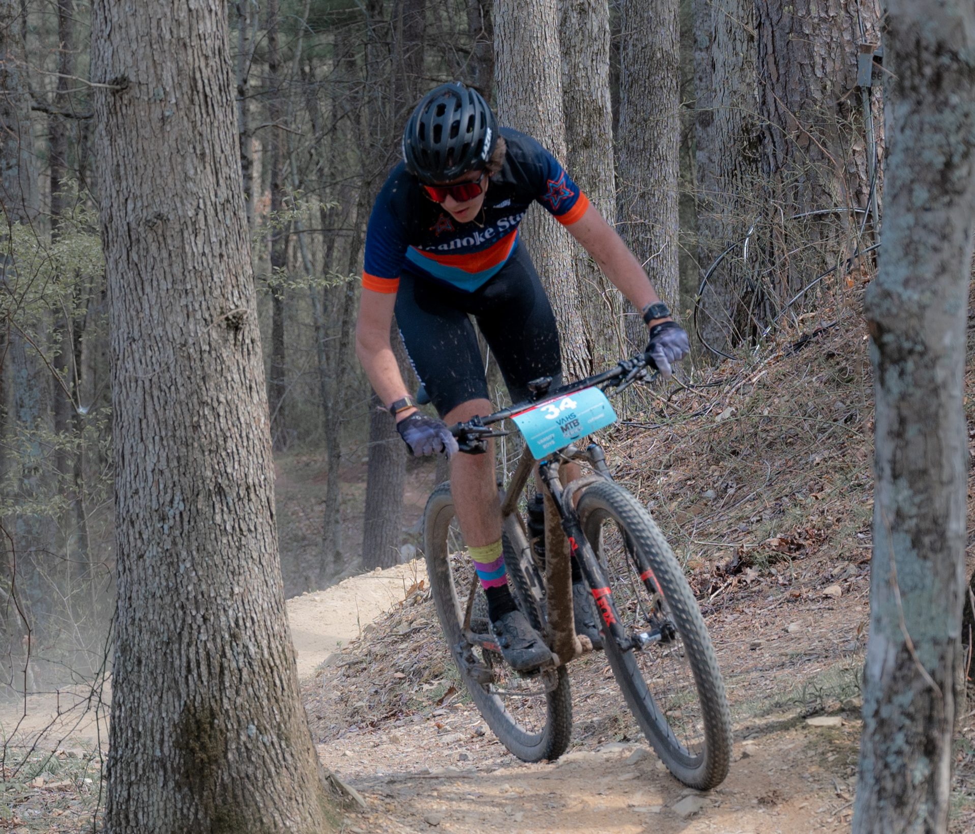 Ashton Klein on course in a VAHS race at Stokesville Campground. Photo by Chad Braby.