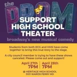 Here's a screenshot of a message that circulated on social media after Lynchburg City Council member Marty Misjuns criticized the production of "The Prom."
