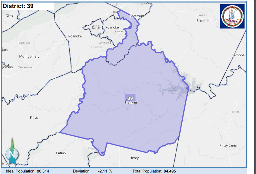 House District 39. Courtesy of Virginia Supreme Court.