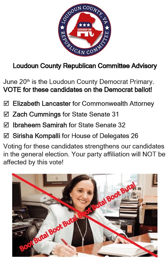 One of the text messages that Loudoun County Republicans sent out.