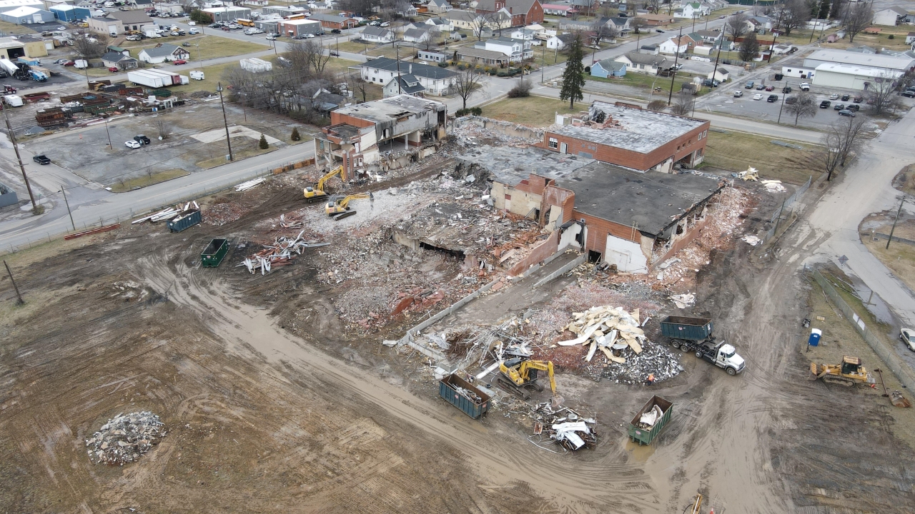 Another view of the demolition. Photo provided by Joe Thompson.