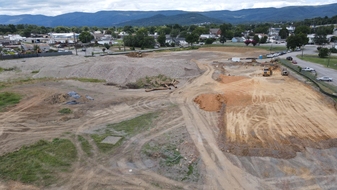 Aerial view of the site. Photo provided by Joe Thompson.