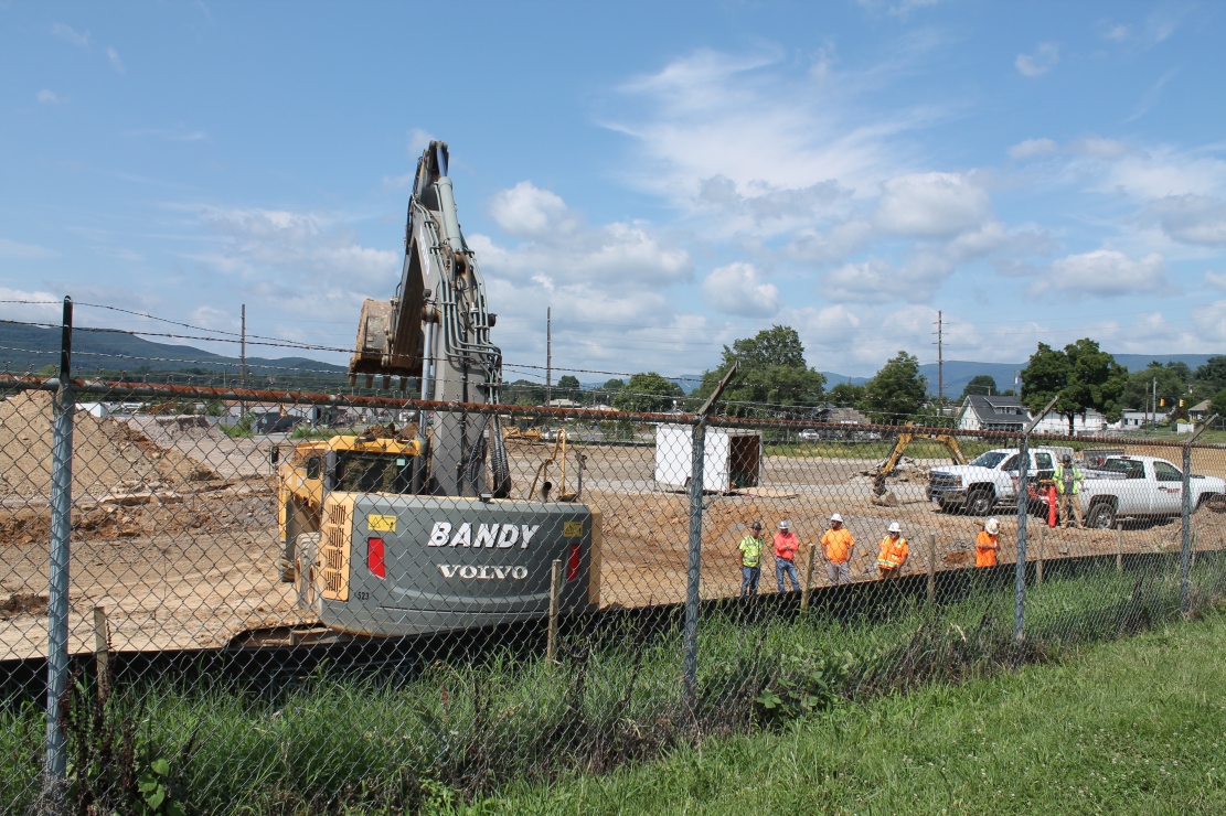 Crew at the site. Photo by Randy Walker.