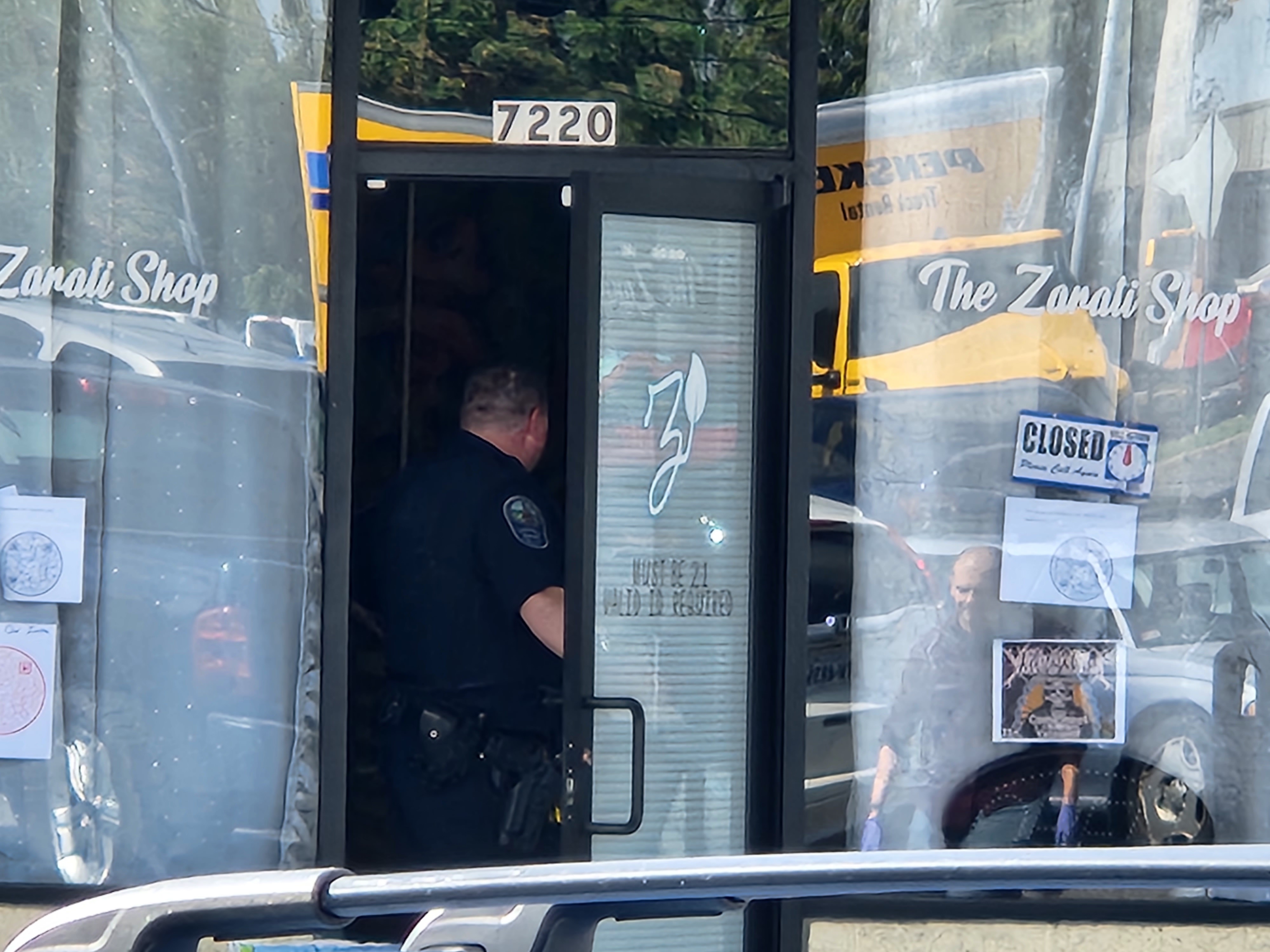 In September, police raided 24 businesses in Southwest Virginia. This photo shows police inside the Zarati Shop in Roanoke County. Photo by Dwayne Yancey.