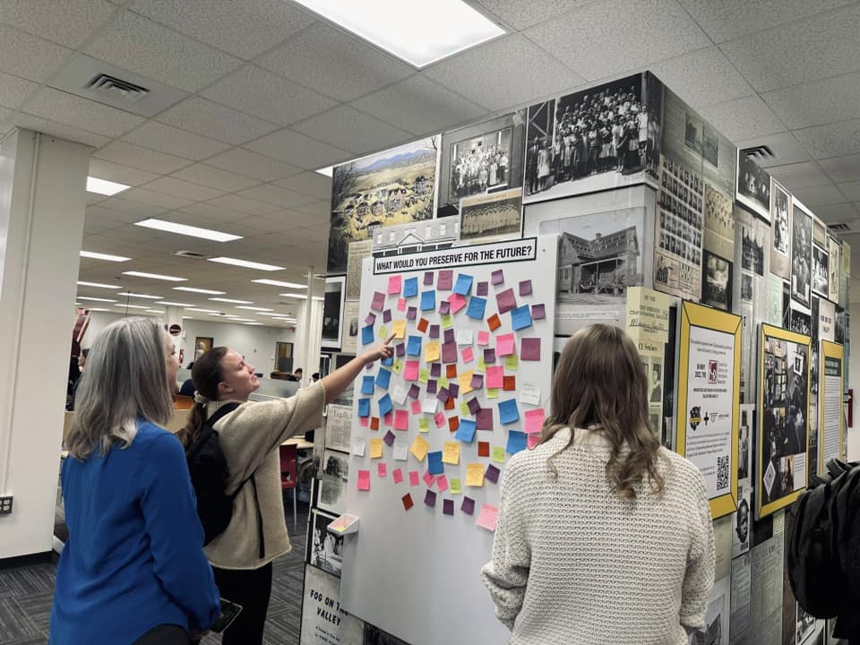 Visitors are asked about future archiving possibilities. Courtesy of Christiansburg Institute.