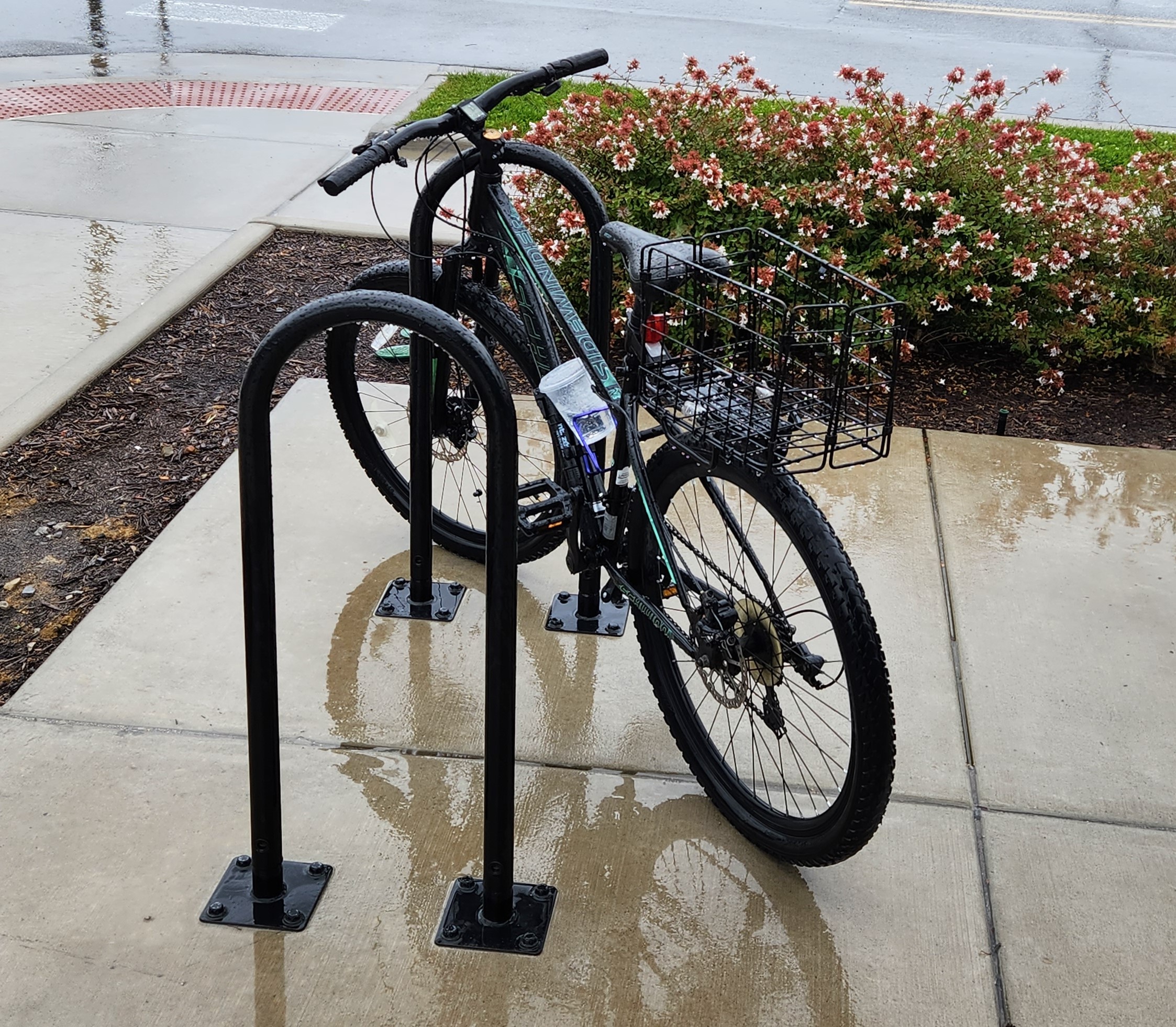 A bike rack in Montgomery County. Photo by Dwayne Yancey.