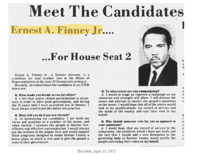 Newspaper excerpt.