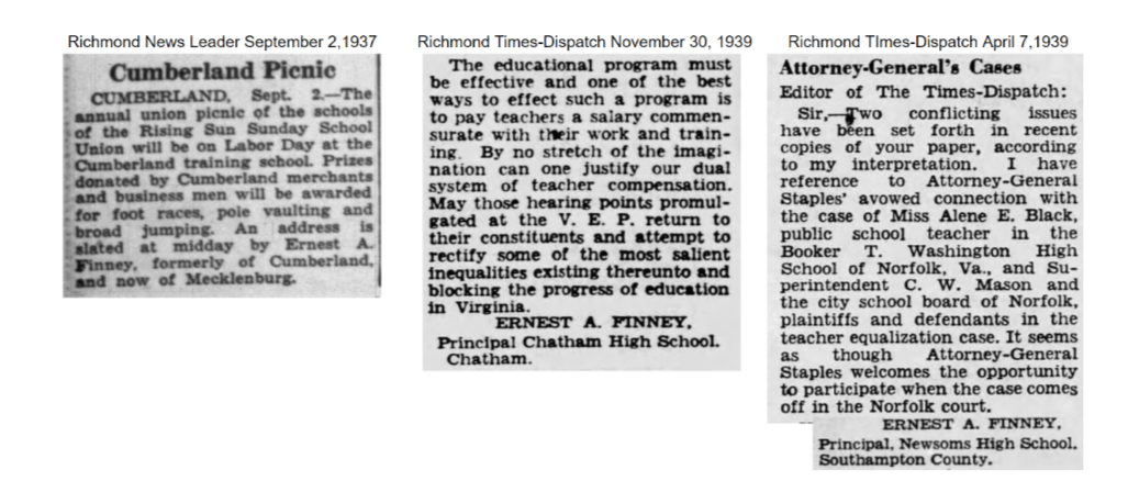 1937-1939 Newspaper Excerpts