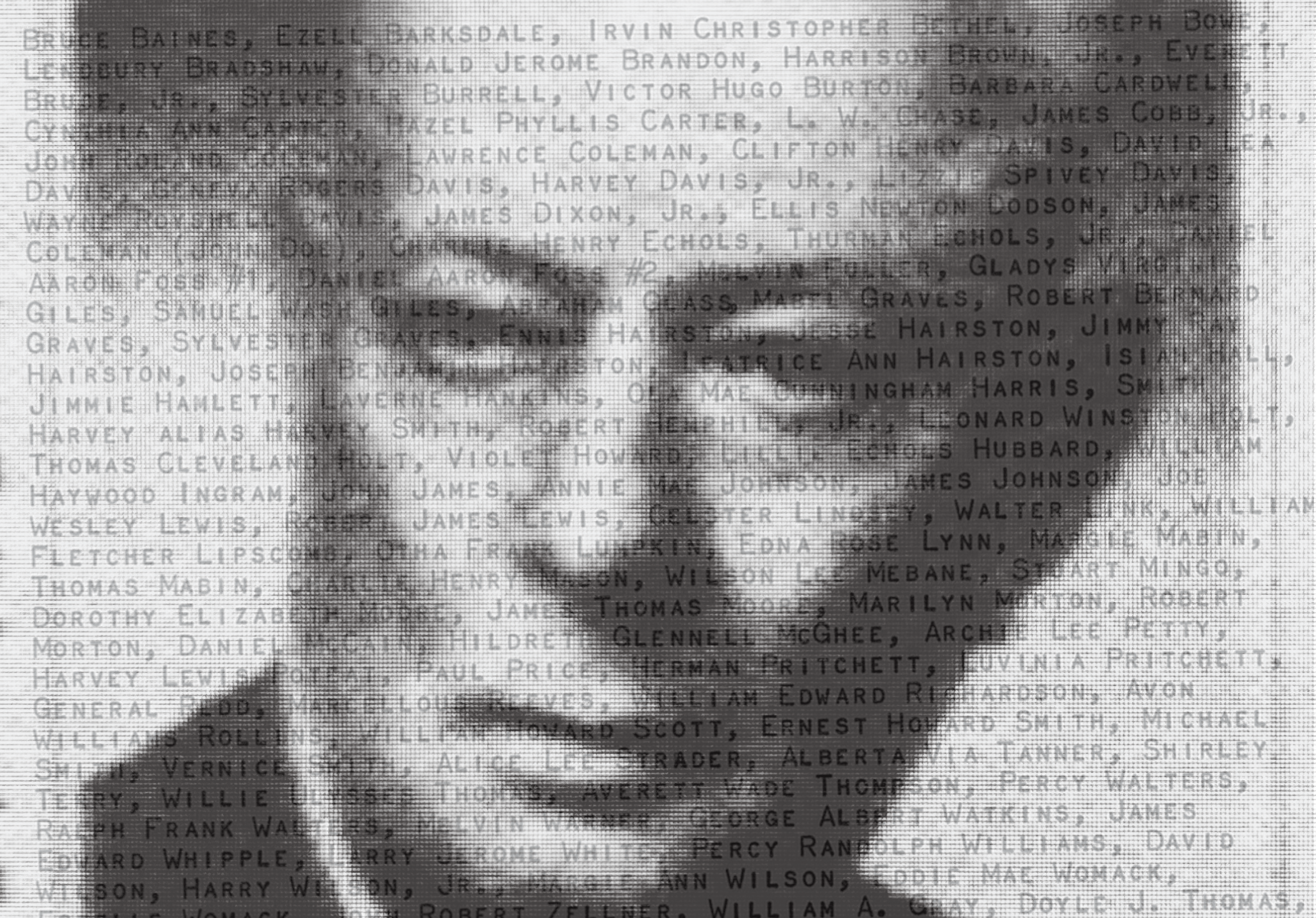 In 1963, Judge Archibald Aiken presided over a trial in Danville of 138 people facing charges from that year's civil rights protests. Almost all of the defendants who came before Aiken in that trial and others related to the protests were Black. List of defendants' names taken from a microfilm image of the court records, photo taken from a microfilm version of Aiken's 1971 obituary. Photo illustration by Brooke Stephenson.