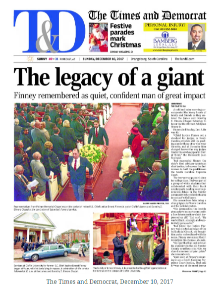 Newspaper coverage of funeral.