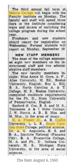 Newspaper excerpt.