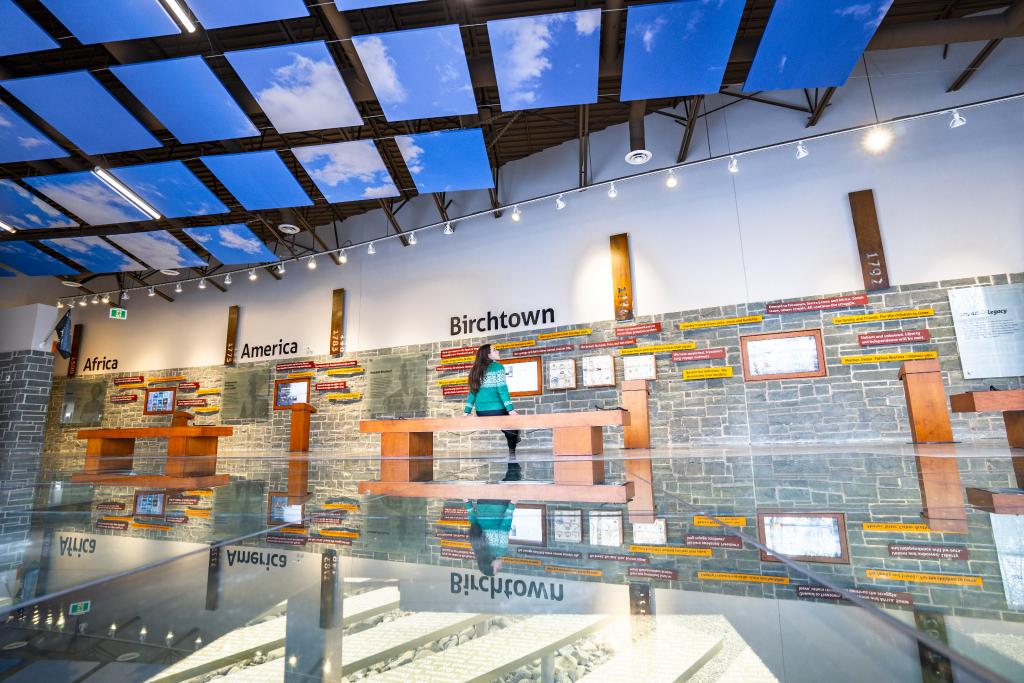 The interior of the Black Loyalist Heritage Centre. Image courtesy of Tourism Nova Scotia