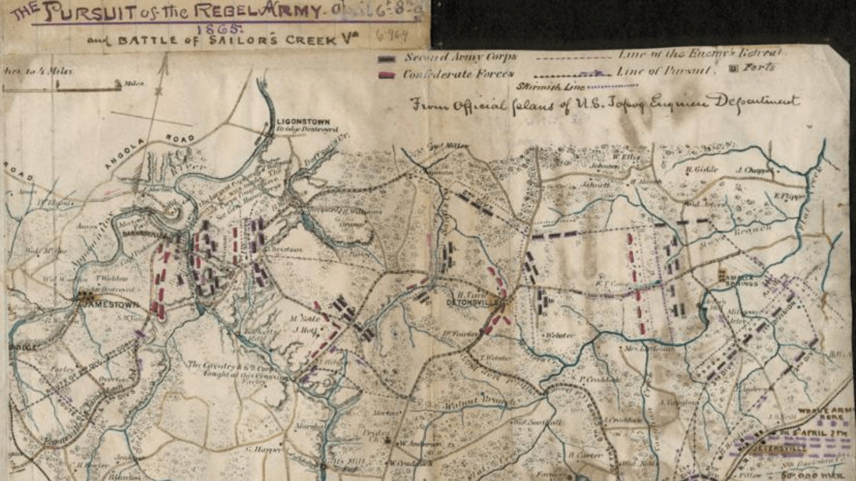 The Pursuit of the rebel army, April 6th-8th, 1865, and Battle of Sailor's Creek, VA 