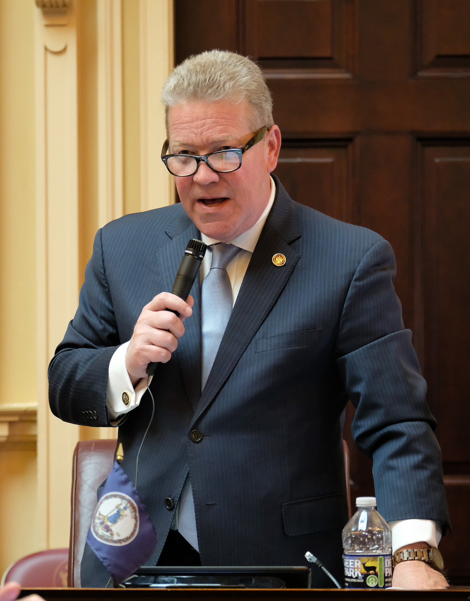 Sen. William M. "Bill" Stanley, R-Franklin,  in the Virginia Senate Wednesday, Jan. 10, 2024. Photo by Bob Brown.