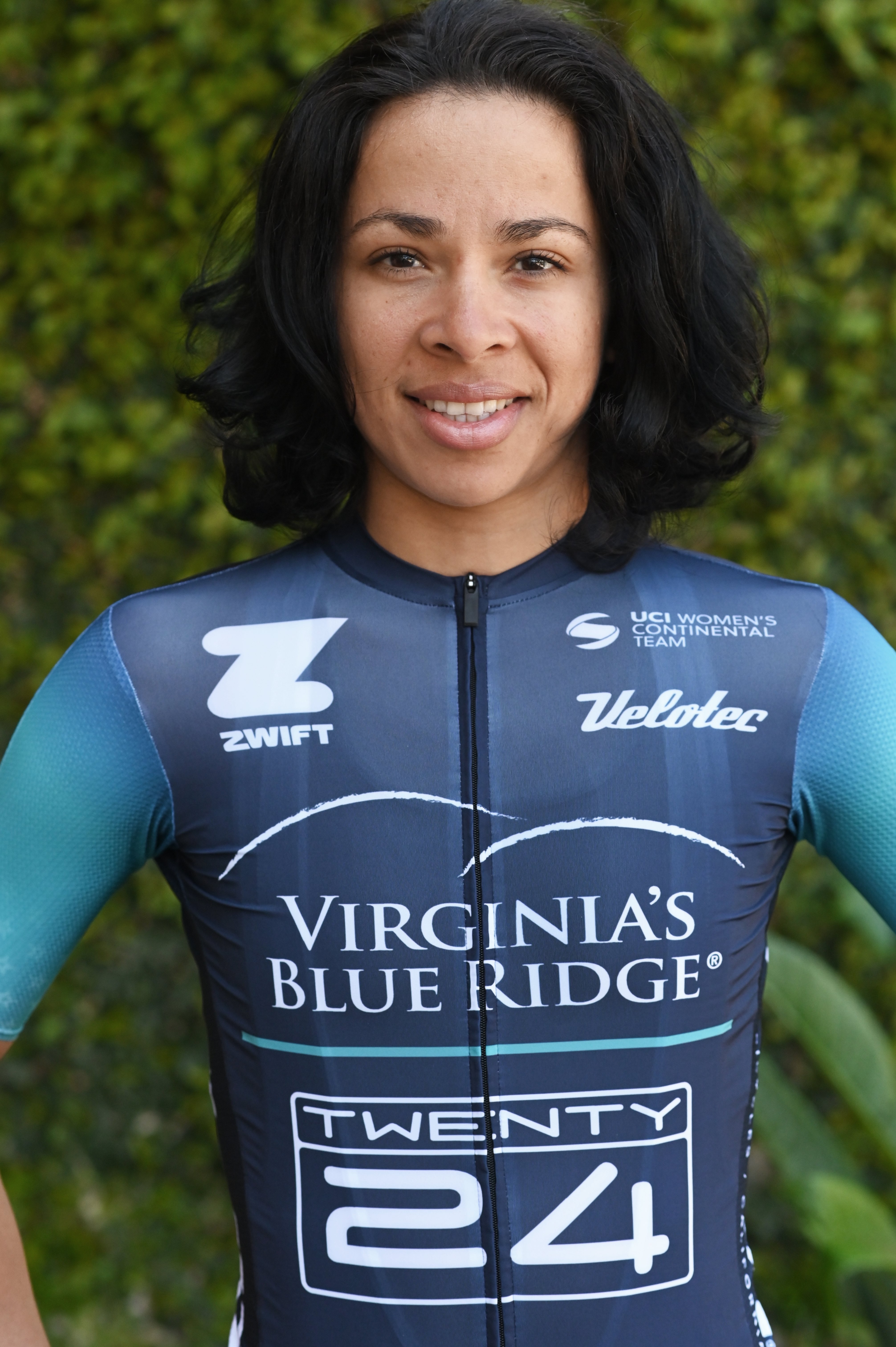 Roanoker Marlies Mejia Garcia races professionally for Virginia's Blue Ridge Team24 and is training to qualify for the Paris Olympics in July. Photo by Brian Hodes