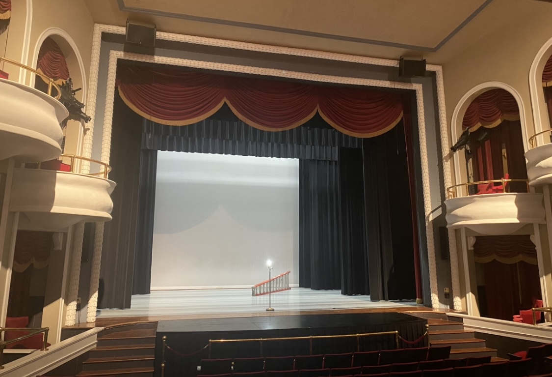 The John E. Hillert Auditorium is the site of musicals, plays, and other events. Photo by Shauna Muckle