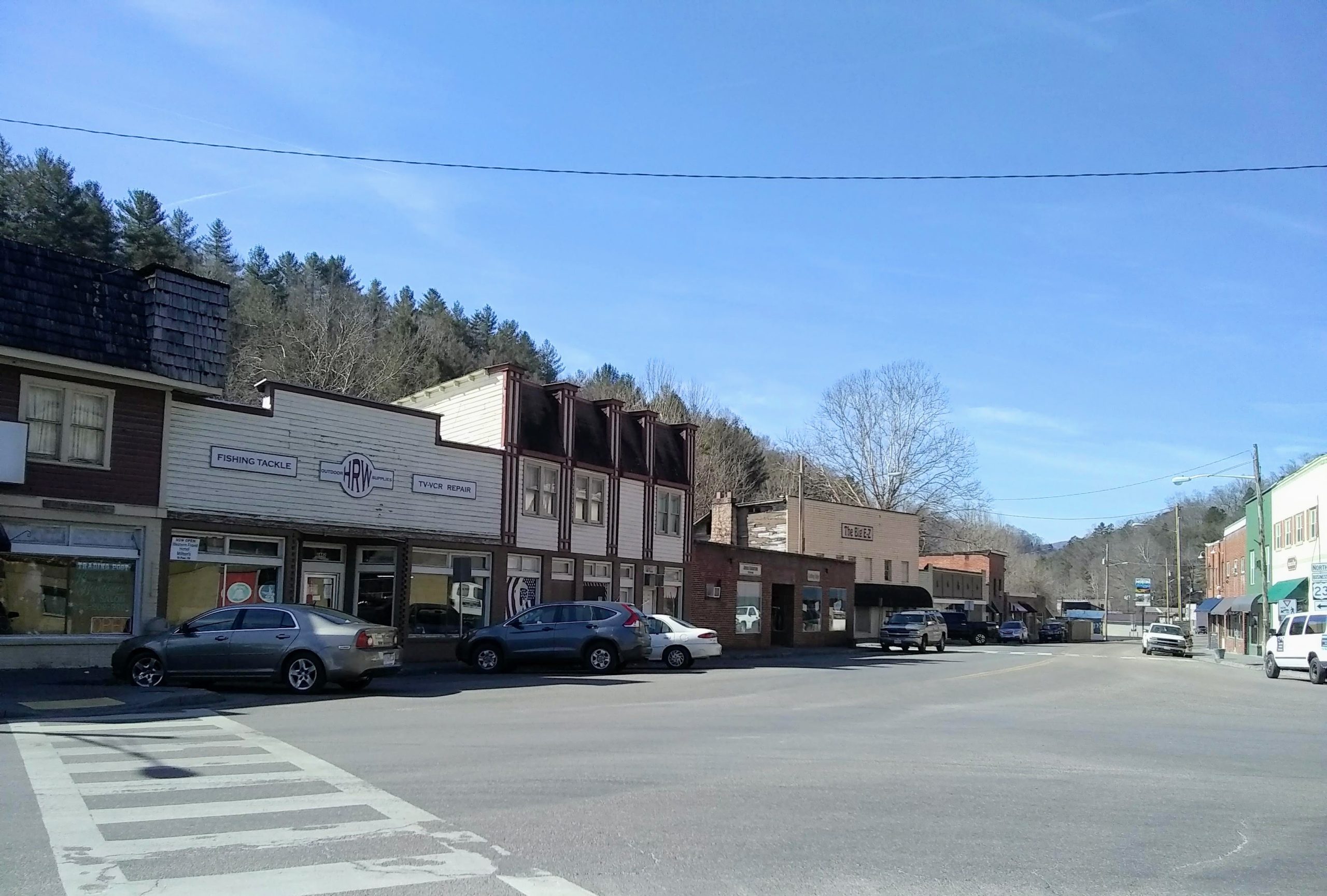 A street scene in downtown Pound, Virginia.