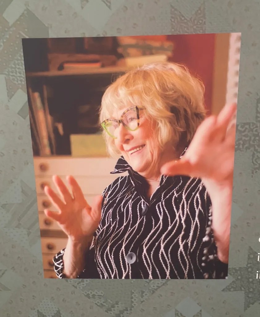 A picture of Kaye England accompanies the exhibit in Clifton Forge. Photo by Shauna Muckle