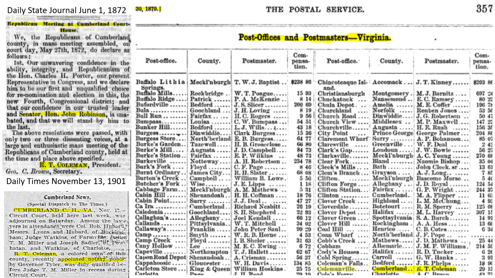 Newspaper Excerpts &  Official Register of the United States: Containing a List of Officers and Employés in the Civil, Military, and Naval Service