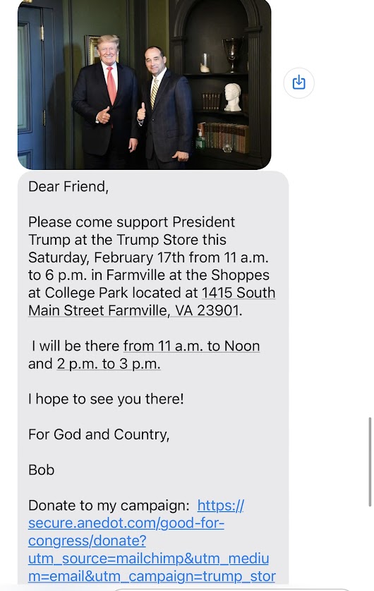 This is the invite that the Bob Good campaign sent out.