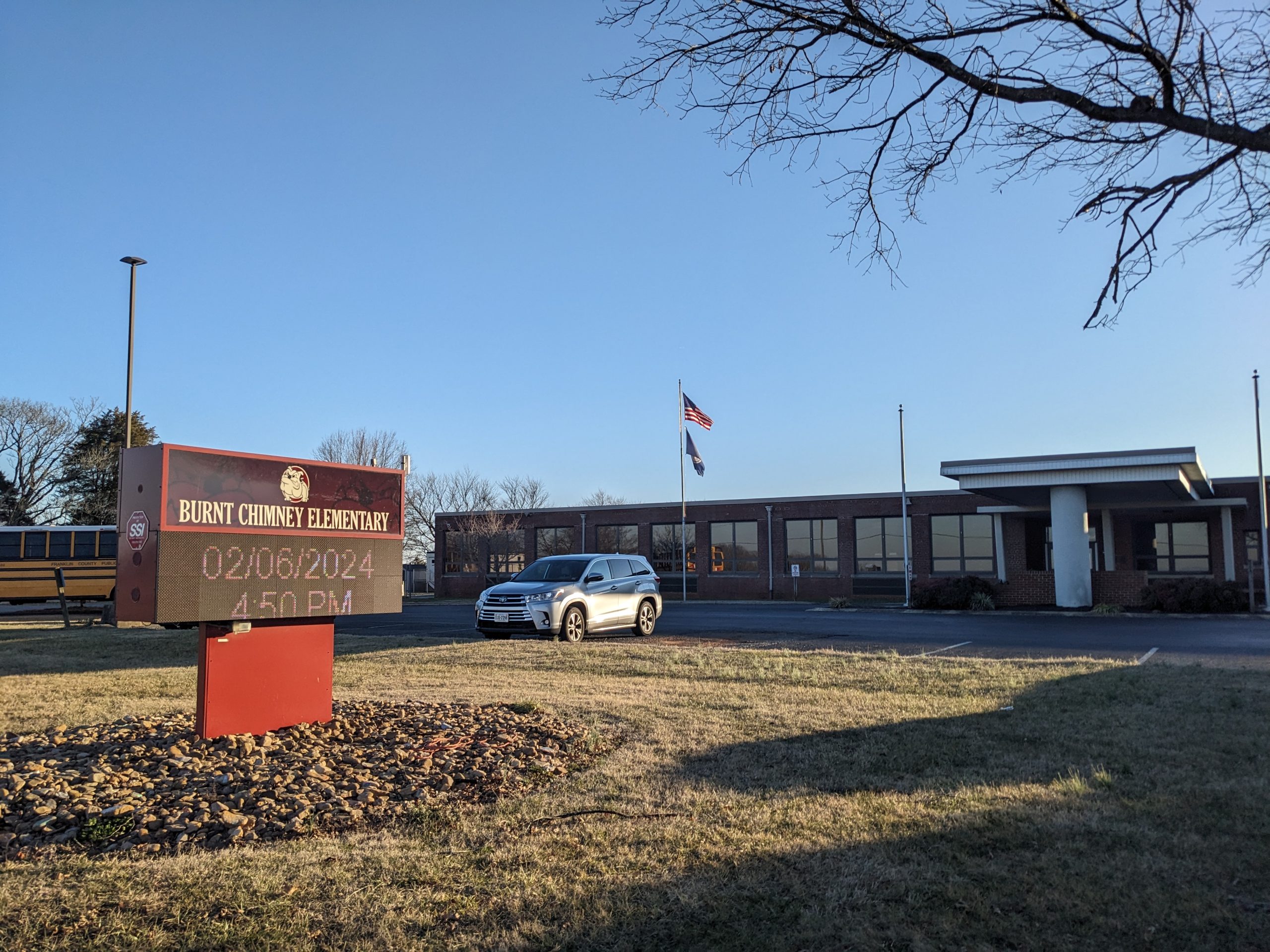 Burnt Chimney Elementary School.
