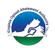 Logo for the Virginia Opioid Abatement Authority, shaped like the map of Virginia.