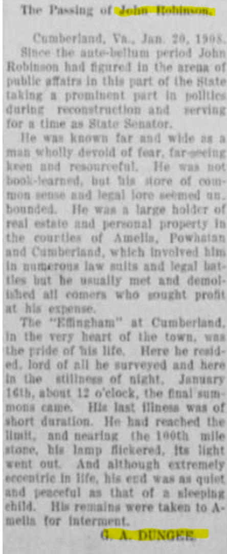 Newspaper Except (Richmond Planet 25 Jan. 1908) 