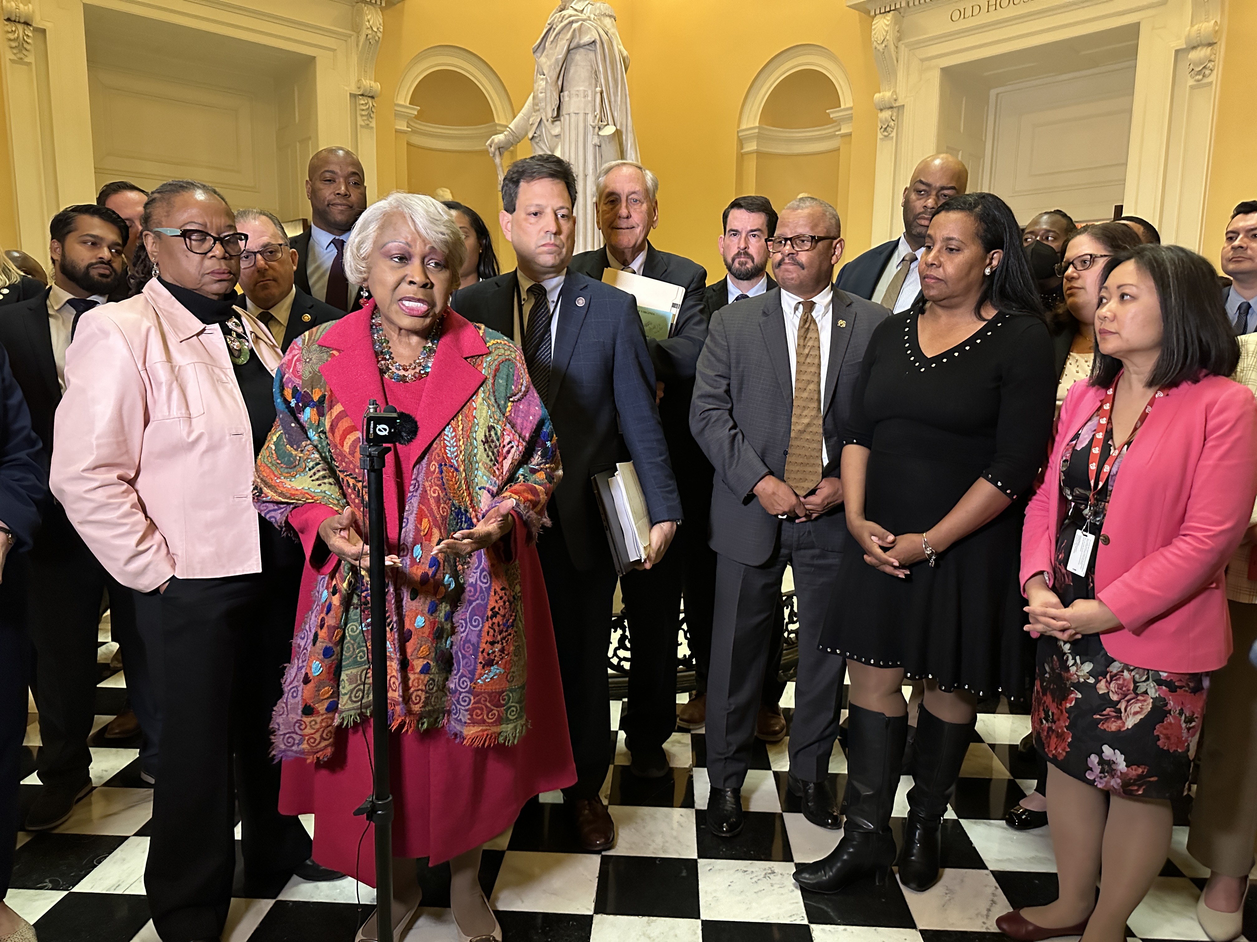 State Sen. Louise Lucas, D-Portsmouth with other Democrats.