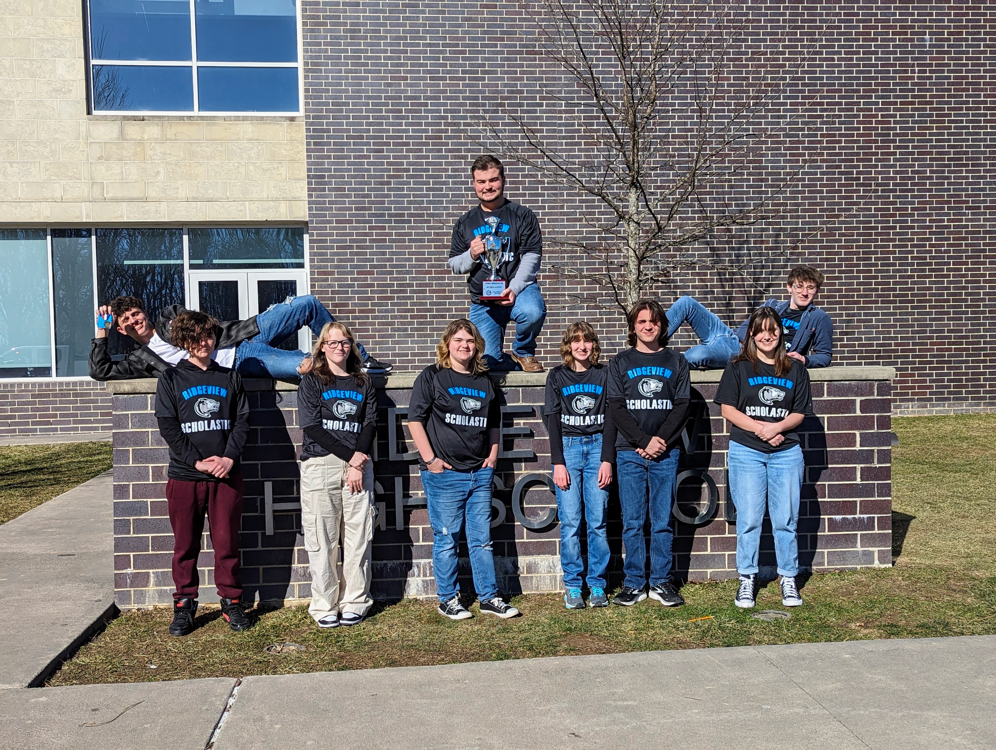 The Ridgeview High School Scholastic Bowl team. Courtesy of Ridgeview.