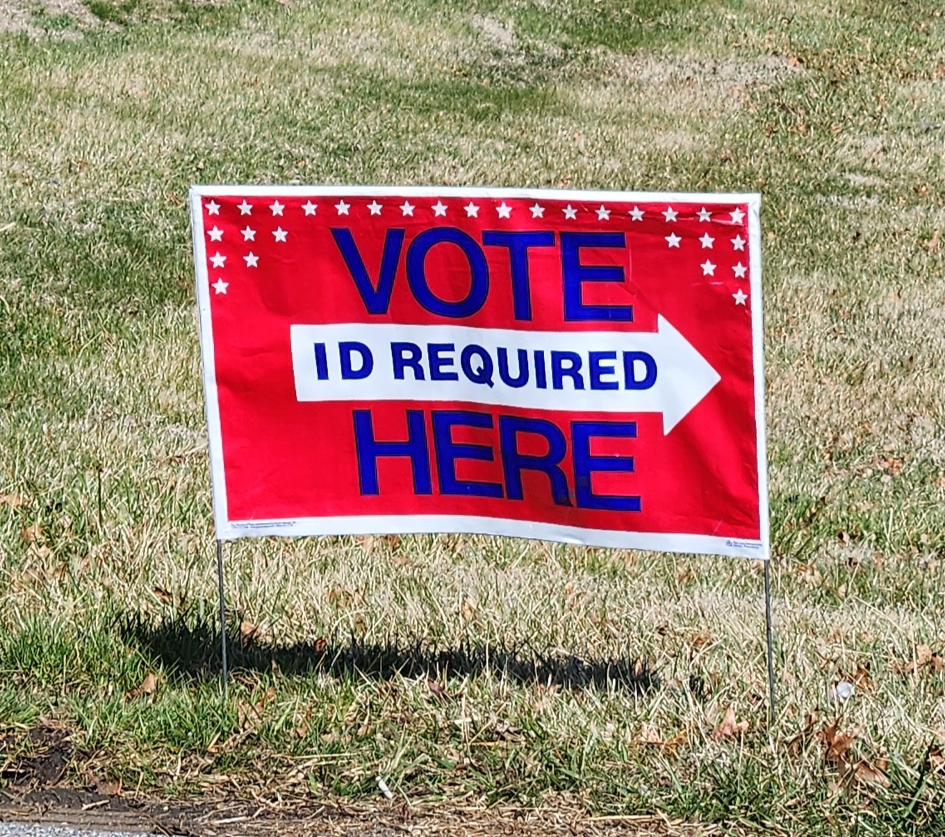 Election sign at a voting precinct.