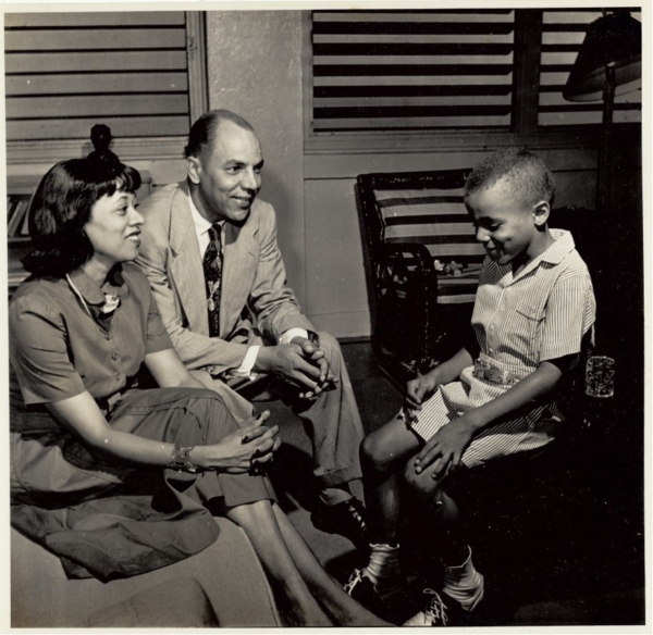 Dudley with his wife, Rae Oley, and their son, Edward R. Jr., in Liberia