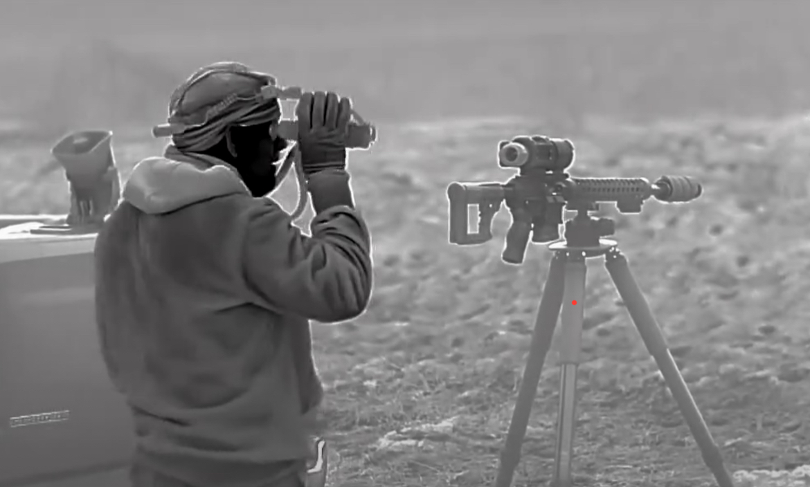 Jeff Williams looks for coyotes. Courtesy of Williams. 