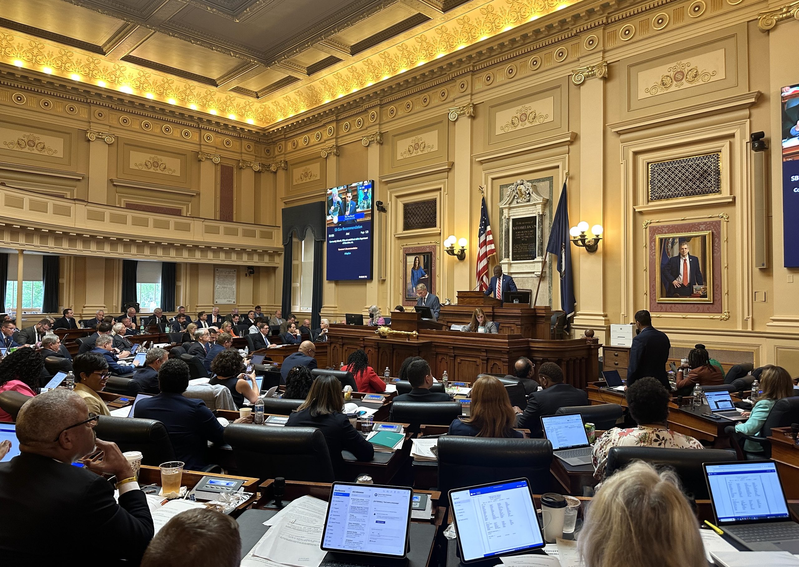 The House of Delegates in session. Speaker Don Scott presides. Photo by Markus Schmidt.
