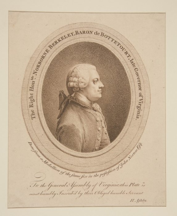 Norborne Berkeley, Lord Botetourt. Courtesy of Yale University Art Gallery. 