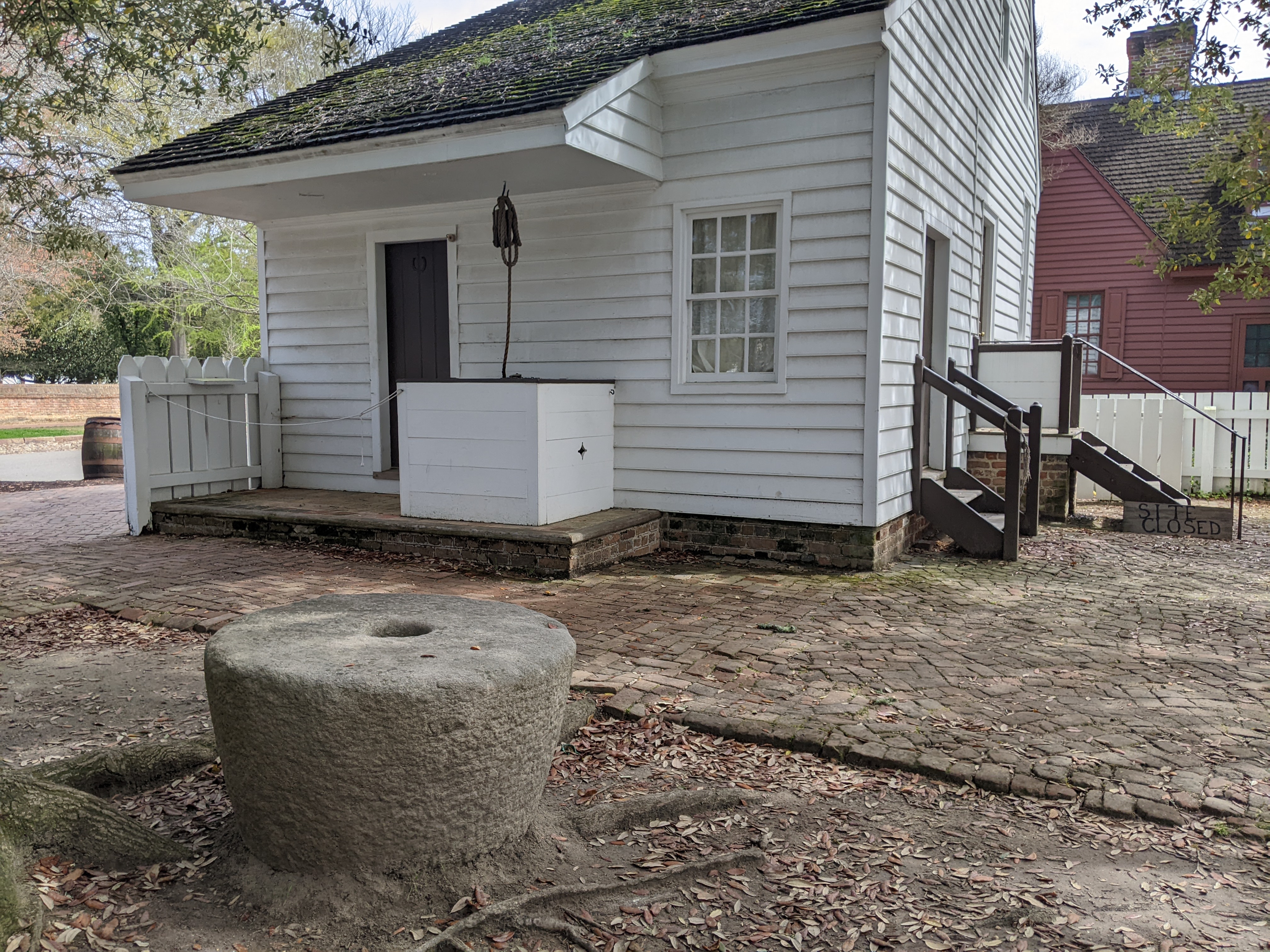 The hemp millstone at Colonial Williamsburg. Photo by Ben Swenson.