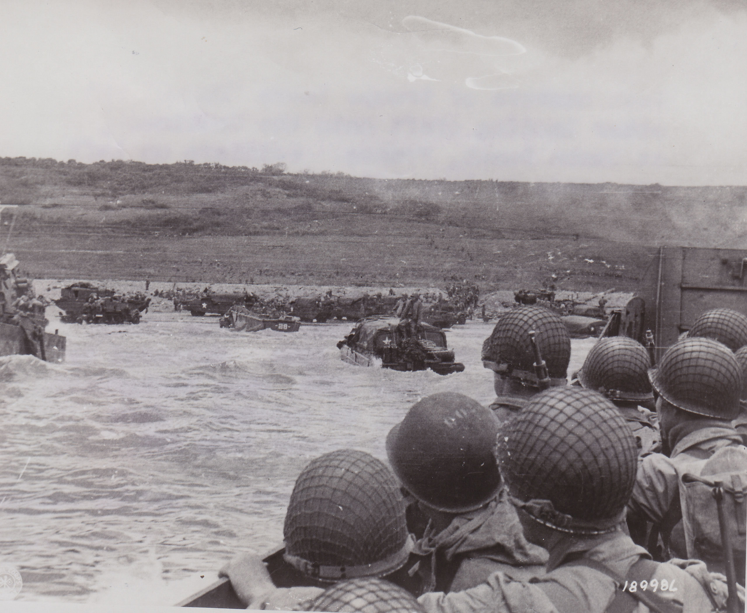 This is what Omaha Beach looked like on June 7, 1944, the day after initial landings. Courtesy of National Archives and the National World War 2 Museum.