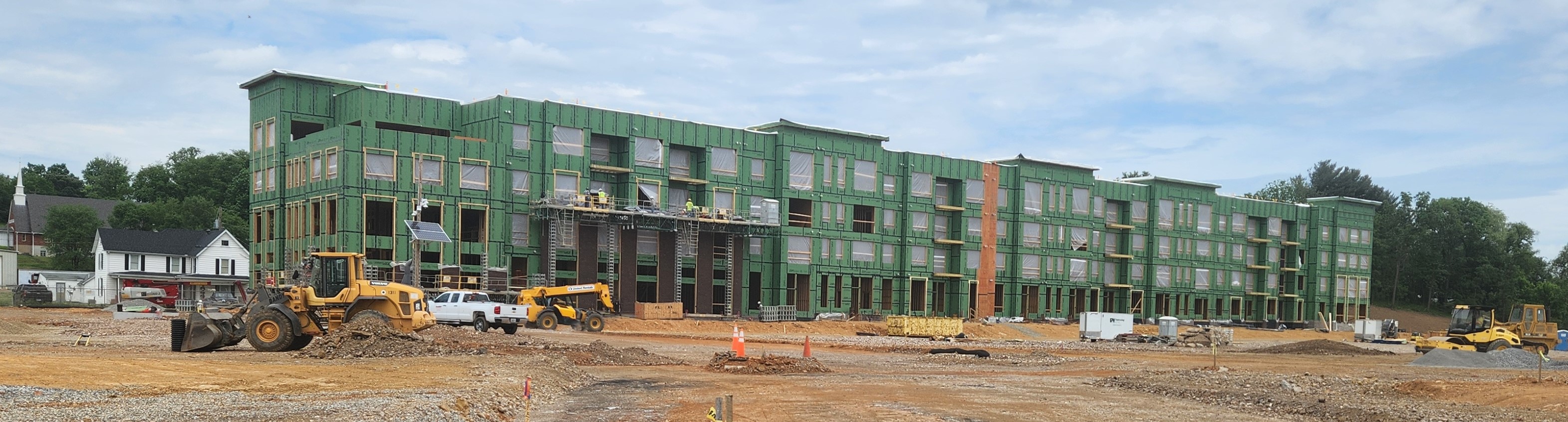 The Valleydale apartments under construction at the site of the former Valleydale meat-packing plant in Salem. Photo by Dwayne Yancey