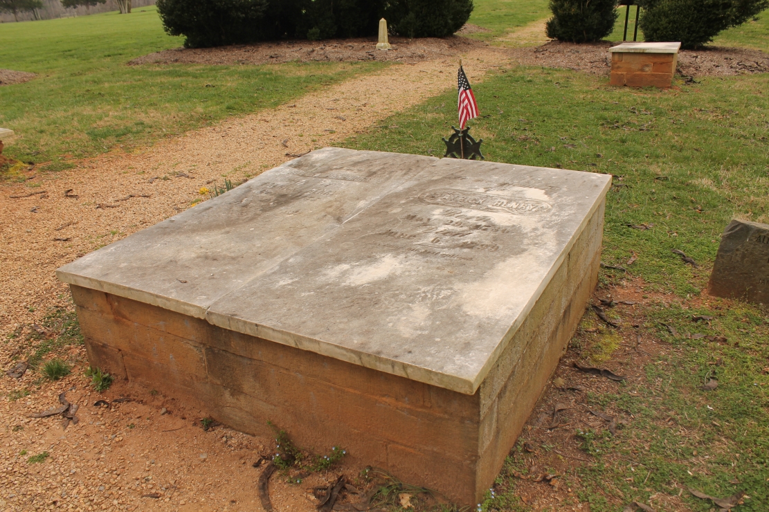 Tombs of Dorothea Dandridge Henry and Patrick Henry at Red Hill. Photo by Randy Walker.