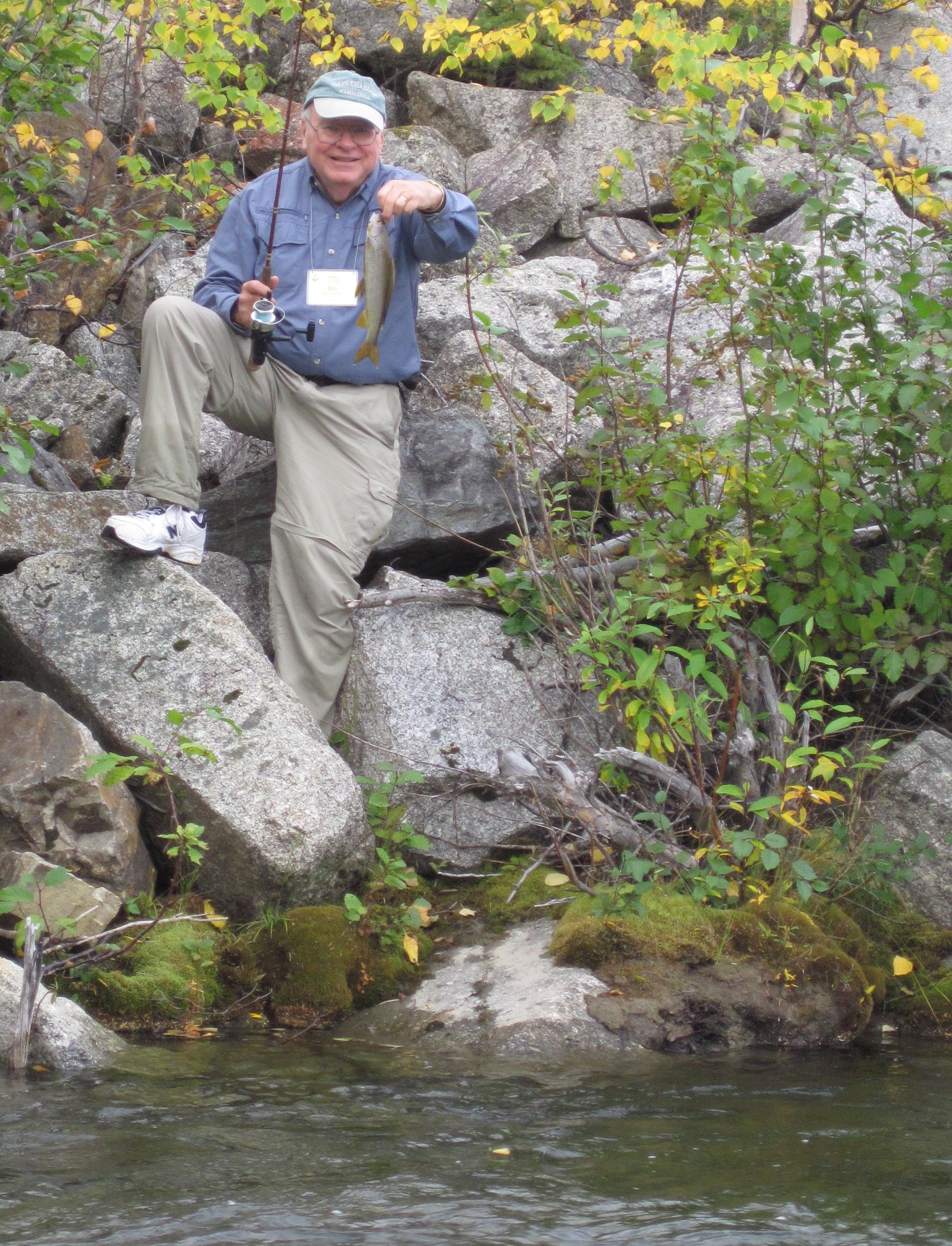 Bill Cochran caught this grayling on Alaska's Chena River while at an Outdoor Writers Association of America conference in Fairbanks, Alaska, in 2013. Photo by Mark Taylor.