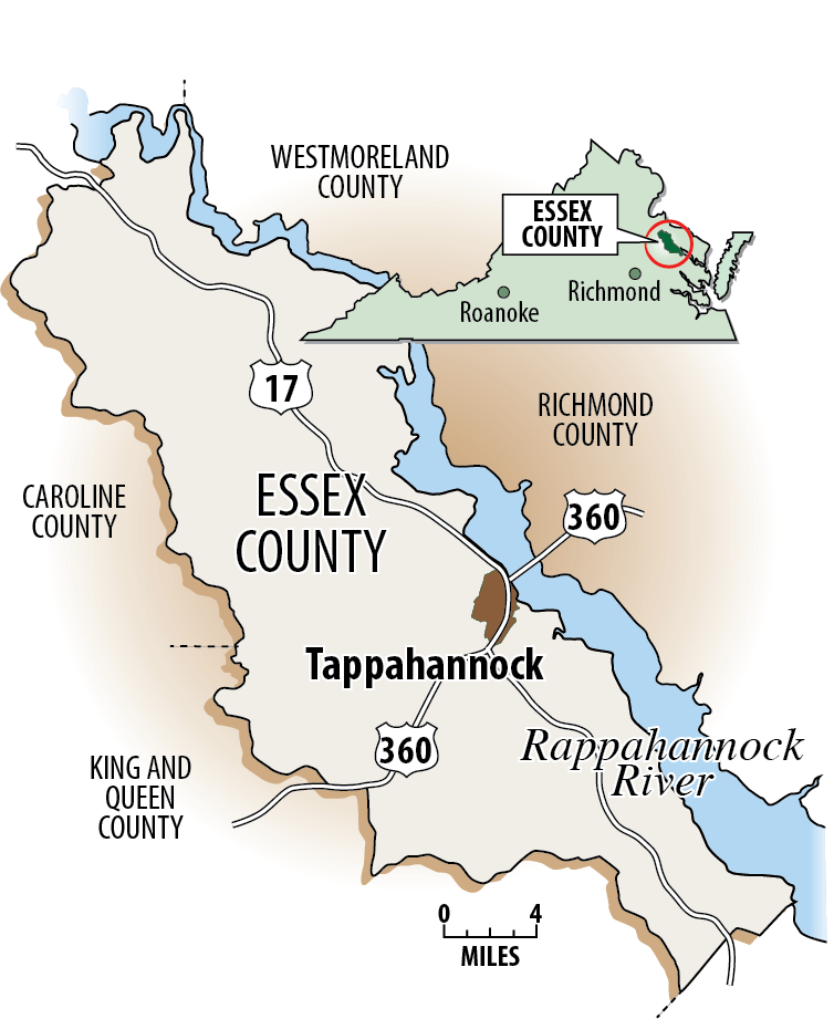 Map of Essex County.