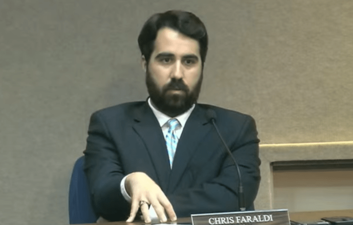 Chris Faraldi.  Screenshot from livestream.