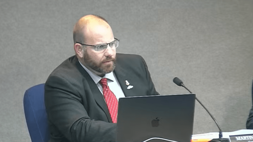 Marty Misjuns. Screenshot from livestream. 