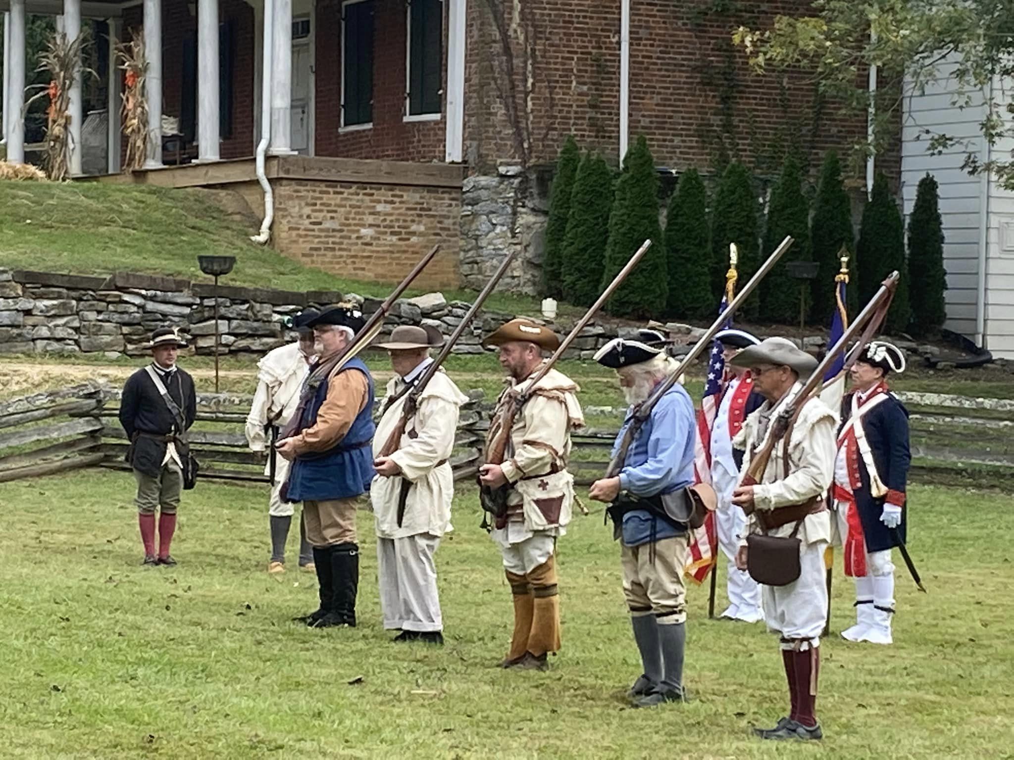 Reenactors at the Abingdon Muster Grounds. Courtesy of the Muster Grounds.